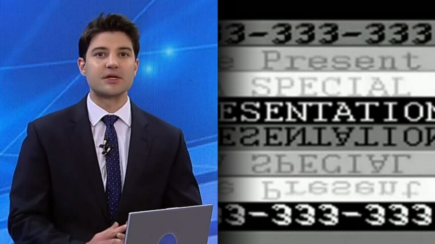 Rafael Algarte divide tela com mensagens subliminares na invasão do sinal da Record News