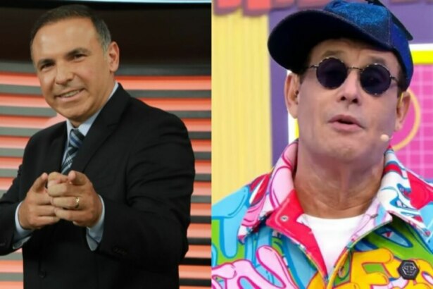 Gottino no Cidade Alerta (esquerda) e Sergio Malandro na Porta dos Desesperados (direita) em uma montagem