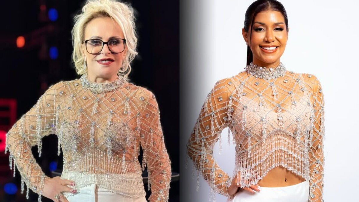 Ana Maria Braga e Priscila Senna usam blusa transparente com pedrarias e franjas em eventos marcantes da TV e música