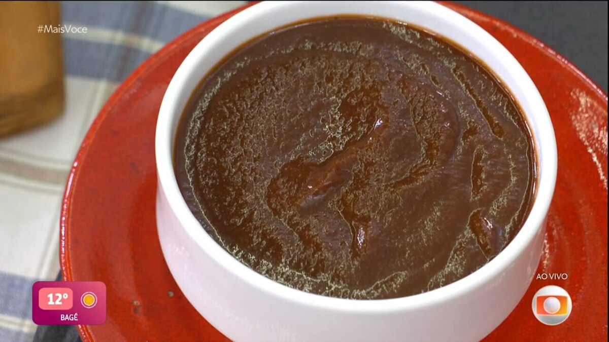 Trecho da receita ketchup de cravo e canela, ensinada por Ana Maria Braga no Mais Você