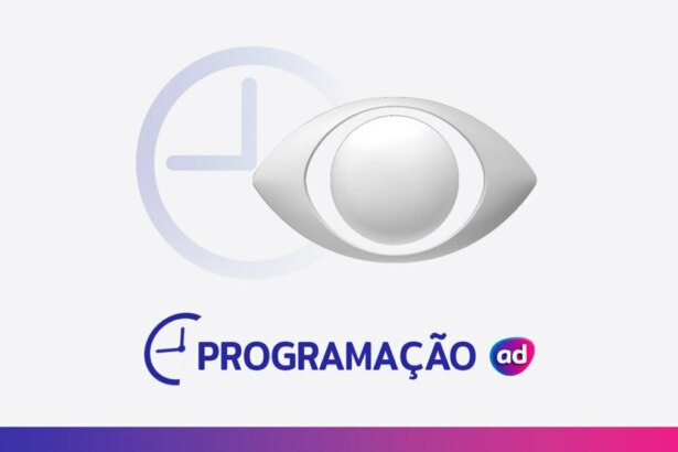 O logo da Band ao lado de um ícone de relógio, com o título "Programação" em cinza na parte inferior.