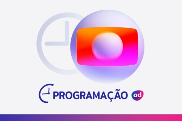 O logo da TV Globo ao lado de um ícone de relógio, com o título "Programação" em cinza na parte inferior.
