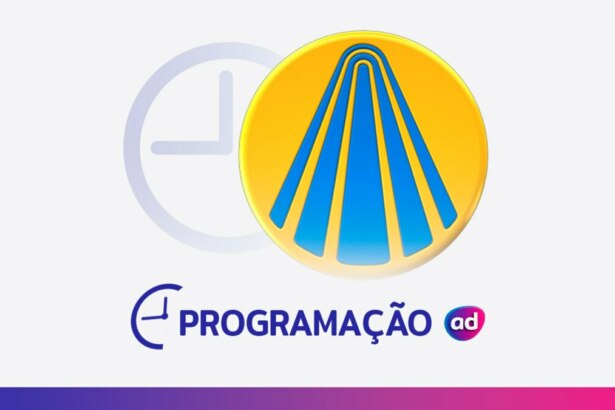 O logo da TV Aparecida ao lado de um ícone de relógio, com o título "Programação" em cinza na parte inferior.