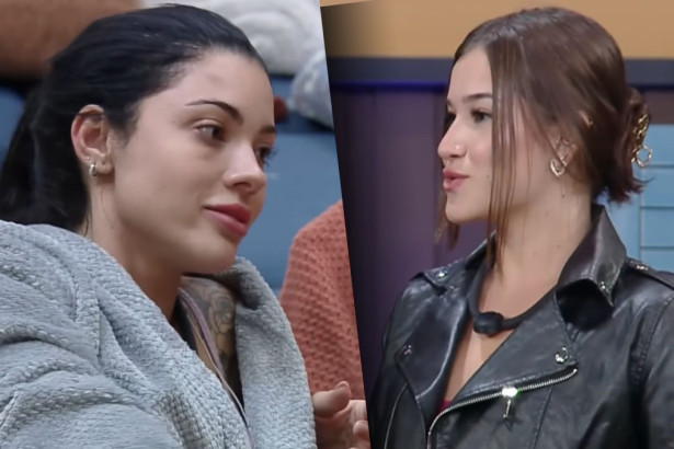 Rayane e Duda Wendling em uma montagem na A Fazenda
