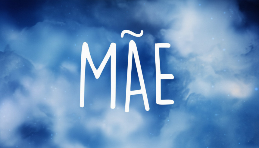 Logo da novela turca Mãe com a palavra entre nuvens, definido da RECORD