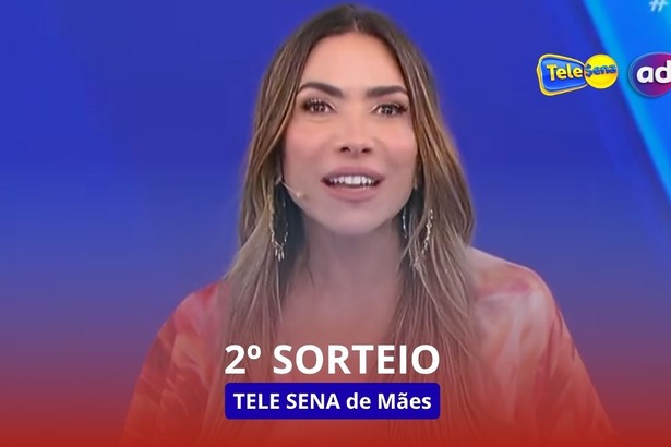 Patricia Abravanel na arte do segundo sorteio da Tele Sena de Mães 2026